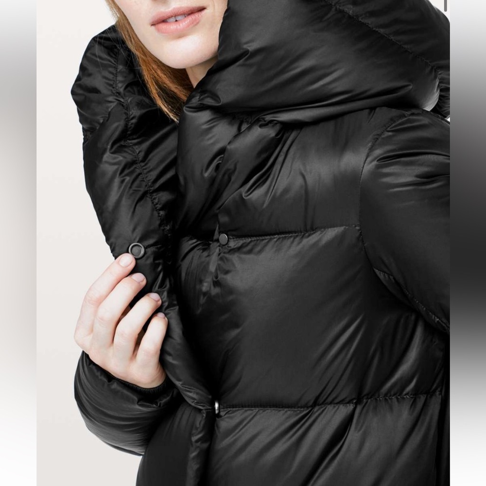 Lululemon Cloudscape Wrap Long Down Coat Black Si… - image 2